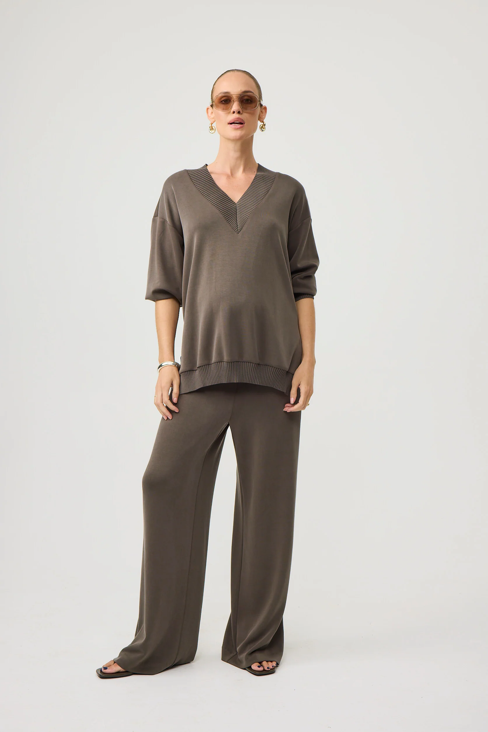 Lucia Lounge Top - Truffle - Image 4